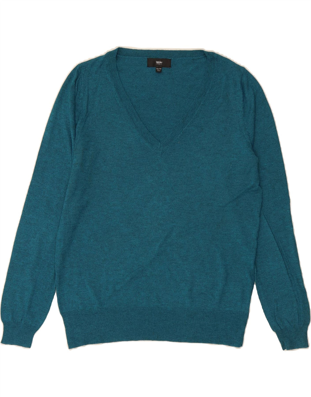 MOSSIMO Womens V-Neck Jumper Sweater UK 20 2XL Blue Nylon Vintage Mossimo and Second-Hand Mossimo from Messina Hembry 