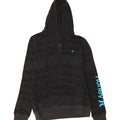 HURLEY Mens Graphic Hoodie Jumper Medium Grey Striped Cotton Vintage Hurley and Second-Hand Hurley from Messina Hembry 