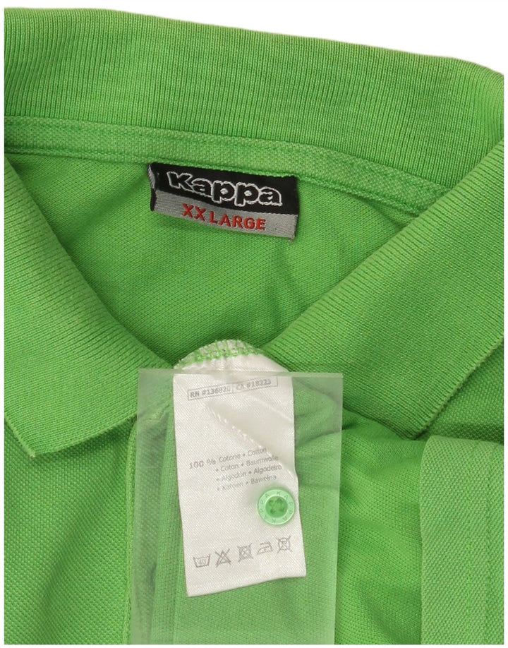 KAPPA Poloskjorte til mænd 2XL Grøn Bomuld