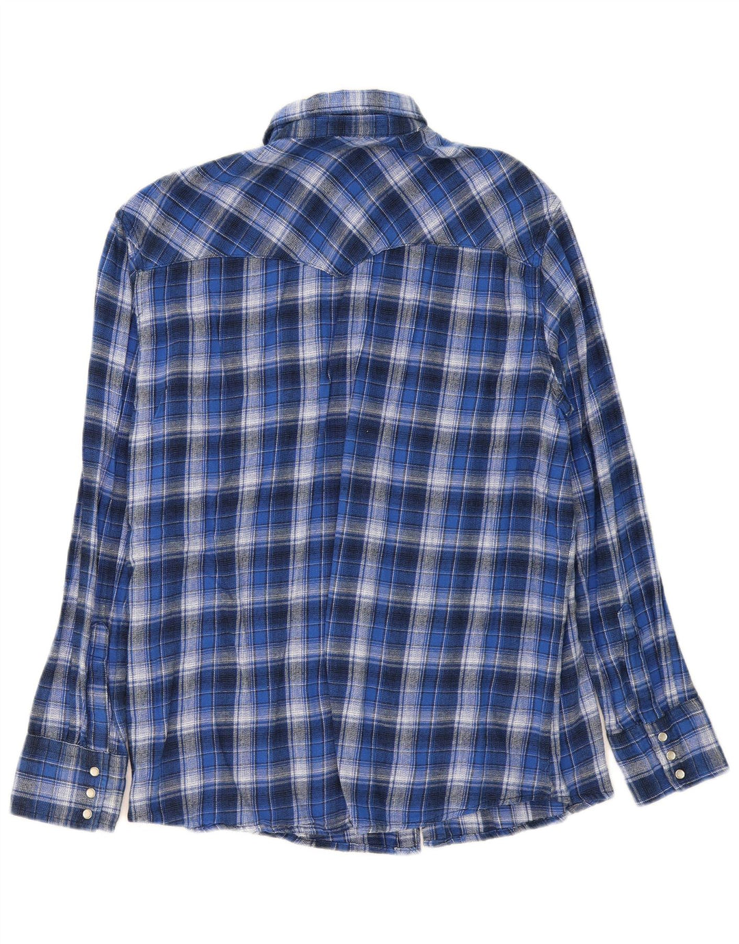 Wrangler Flanellskjorte til mænd XL blå ternet bomuld