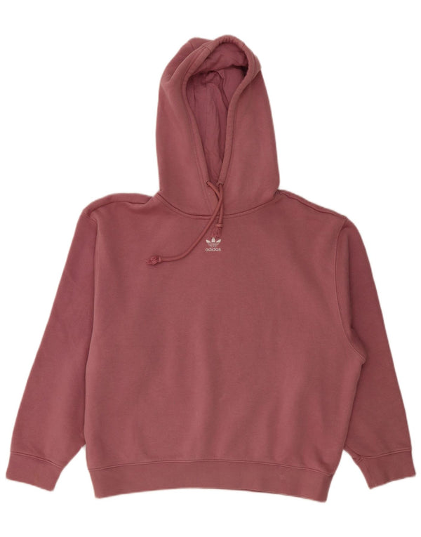 Adidas oversized hættetrøjetrøje til kvinder UK 4/6 XS Pink bomuld