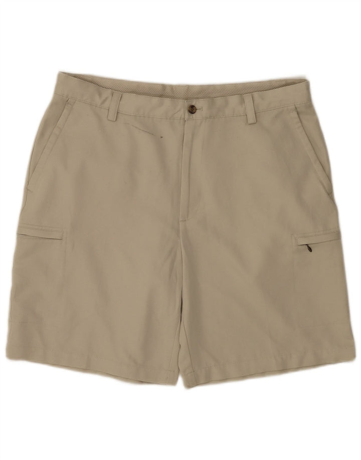 Izod Herre Cargo Shorts W36 Large Beige Polyester