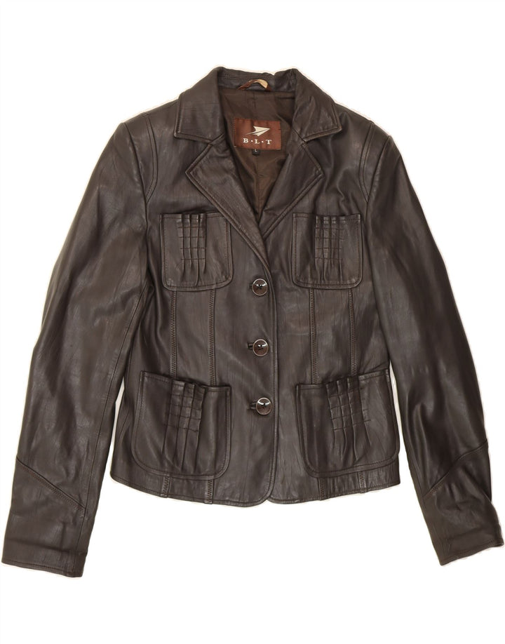 VINTAGE Womens Leather Jacket UK 16 Large Brown Leather Vintage Vintage and Second-Hand Vintage from Messina Hembry 