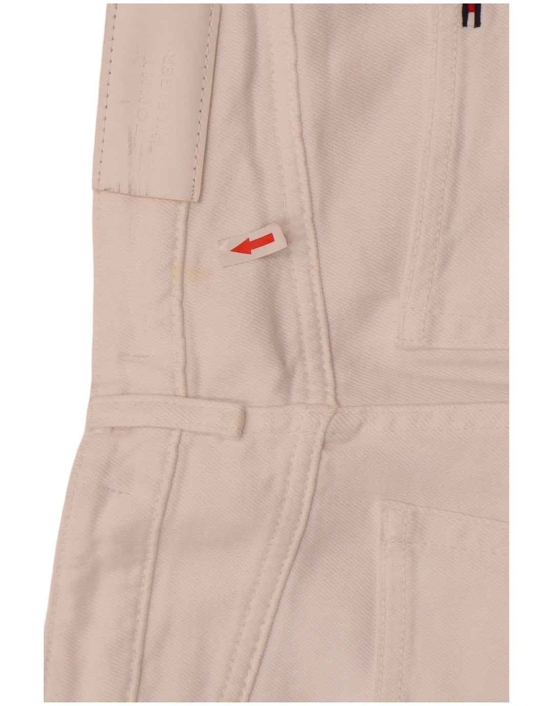 Tommy Hilfiger Lige Jeans til kvinder W27 L30 Hvid Bomuld