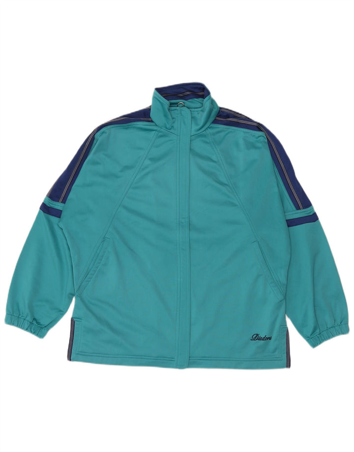 Diadora træningsdragt topjakke til kvinder UK 12 Medium Turkis Colourblock