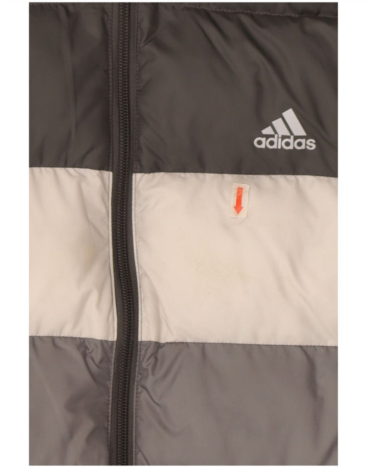 Adidas hættejakke til drenge 13-14 år Grå Colourblock Polyester