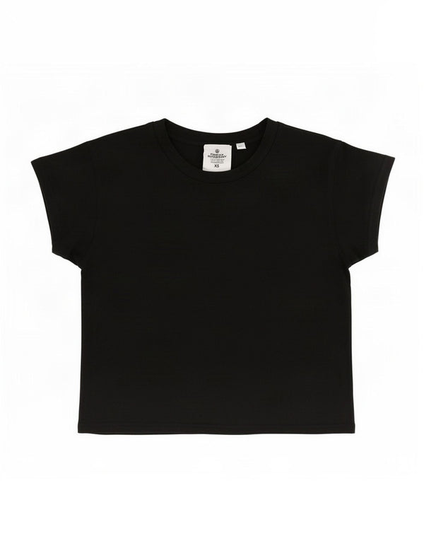 Cheap Monday Womens Crop T-Shirt Top UK 6 XS Sort