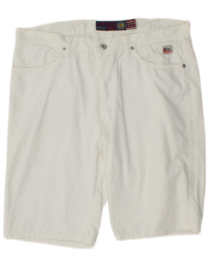 Roy Rogers Herre Casual Shorts IT 48 Medium W34 Hvid Bomuld