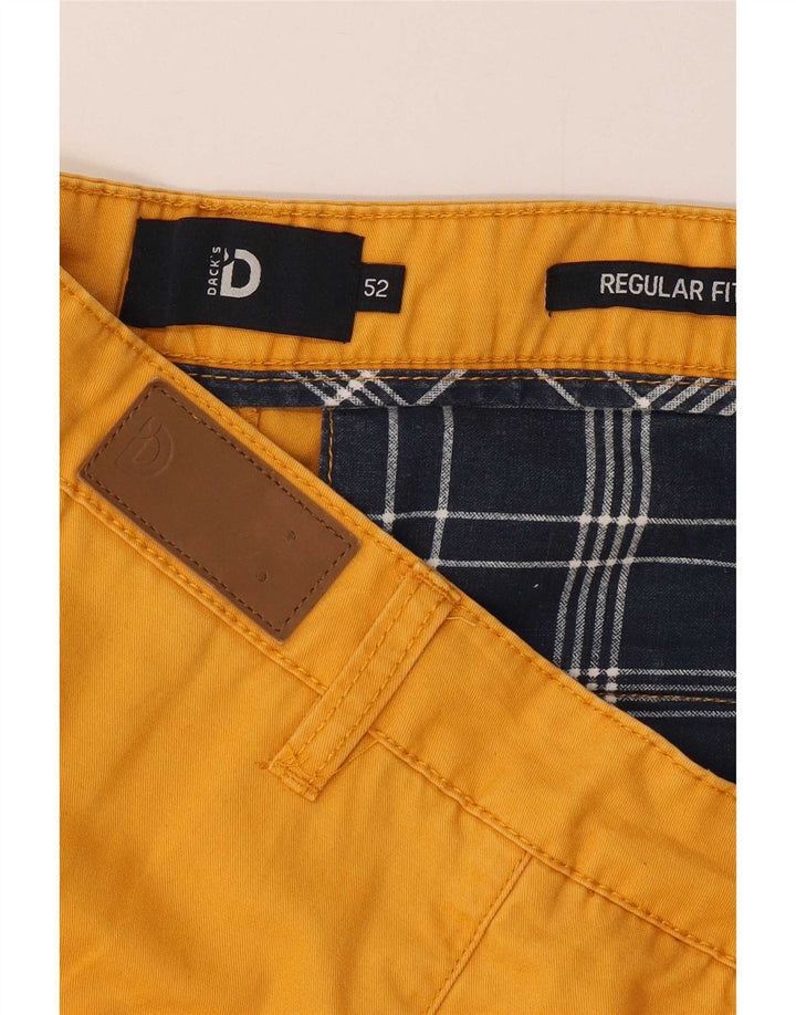 Dacks Herre Regular Fit Chino Shorts IT 52 XL W38 Gul Bomuld