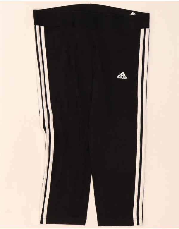 Adidas Dame Capri Leggings UK 16/18 Large Black Bomuld