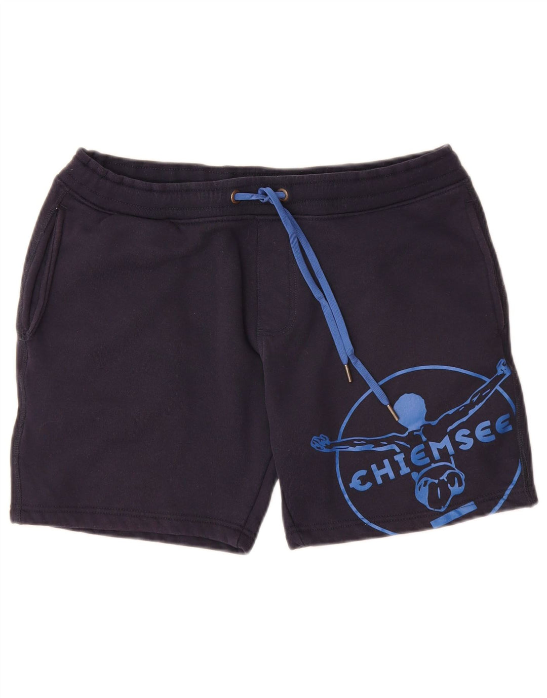 Chiemsee Herre grafiske sportsshorts store marineblå bomuld