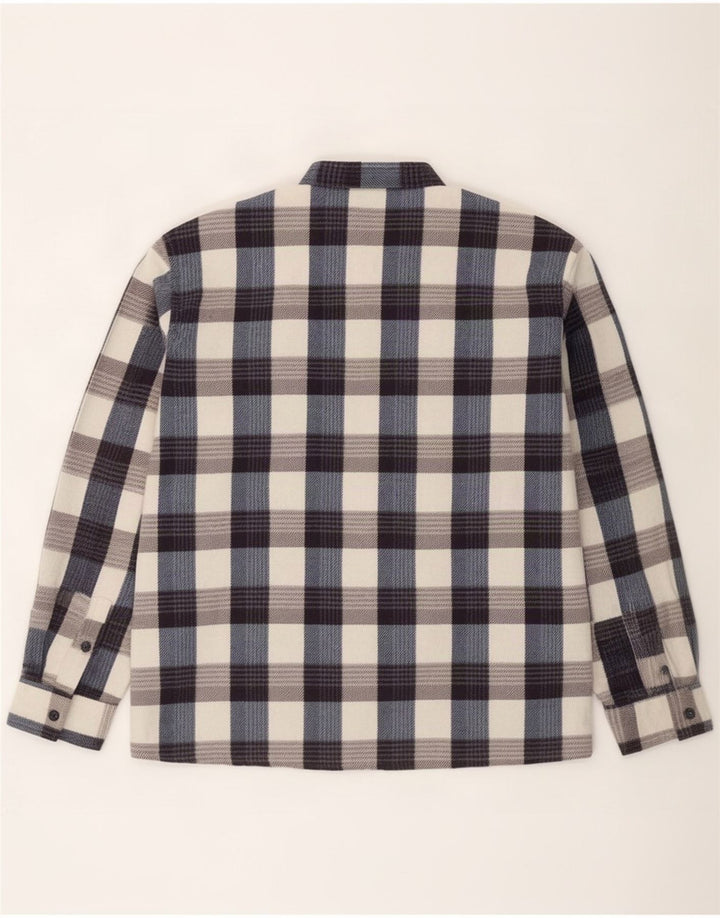 Vintage flannelskjorte til mænd, medium flerfarvet ternet