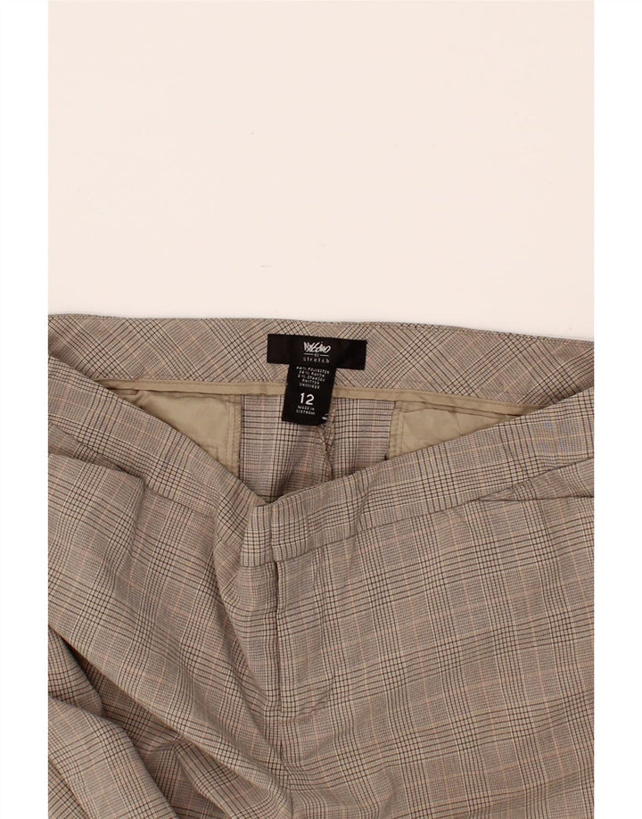 MOSSIMO Womens Stretch Casual Shorts US 12 Large W34 Brown Check Polyester Vintage Mossimo and Second-Hand Mossimo from Messina Hembry 