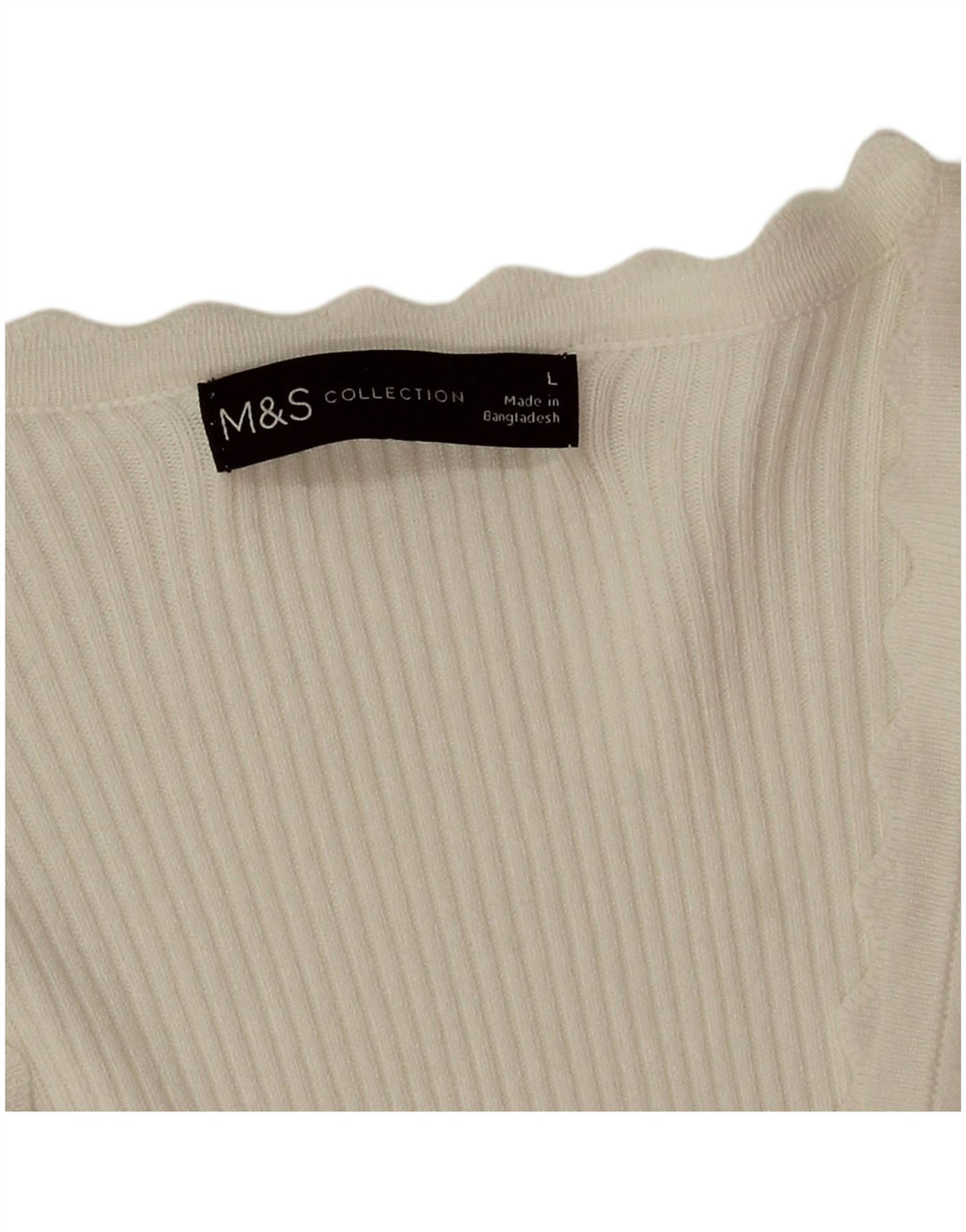 Marks & Spencer T-shirt top til kvinder DK 16 Stor hvid viskose