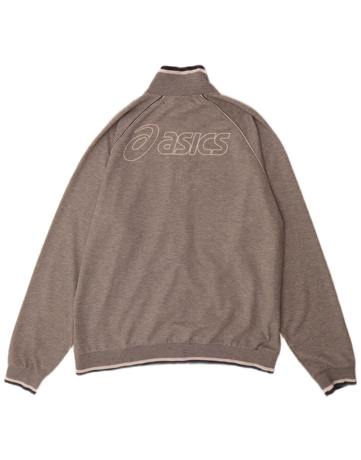 Asics Herre grafisk træningsdragt Topjakke XL Grå Polyester Sports