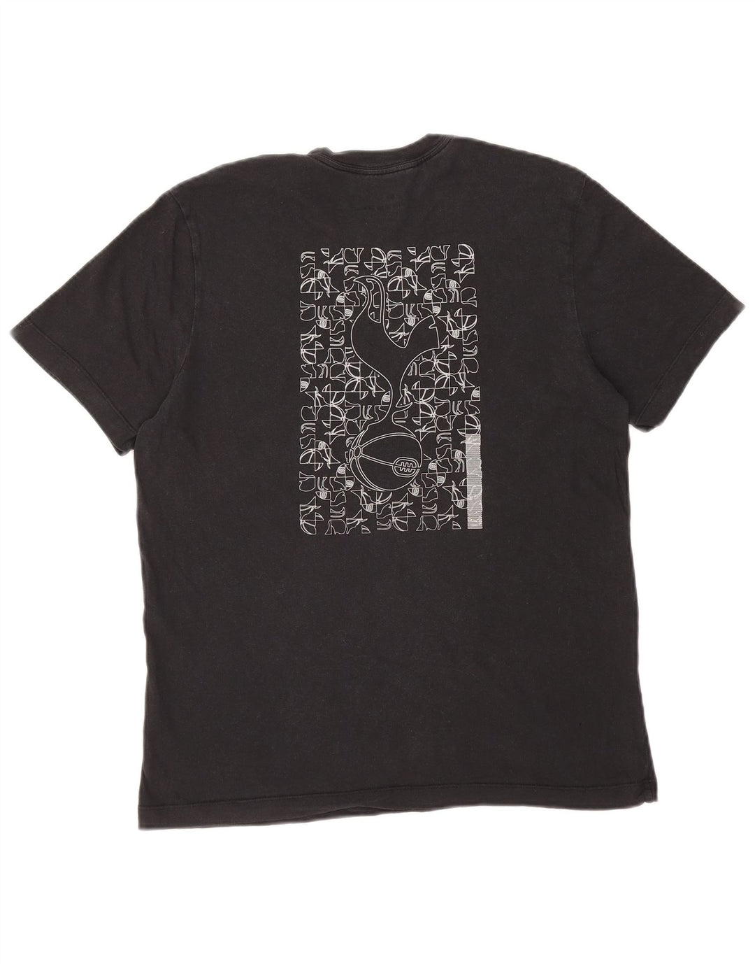 NIKE Herre Tottenham Hotspur grafisk T-shirt top mellem sort bomuld