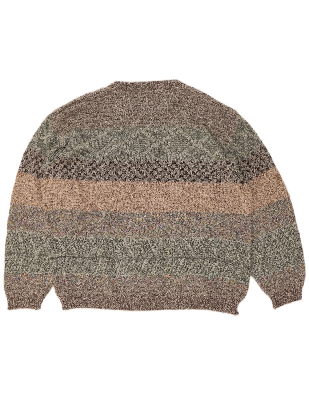 Darwin Herre Crew Neck Jumper Sweater Størrelse 52 Stor Flerfarvet Stribet