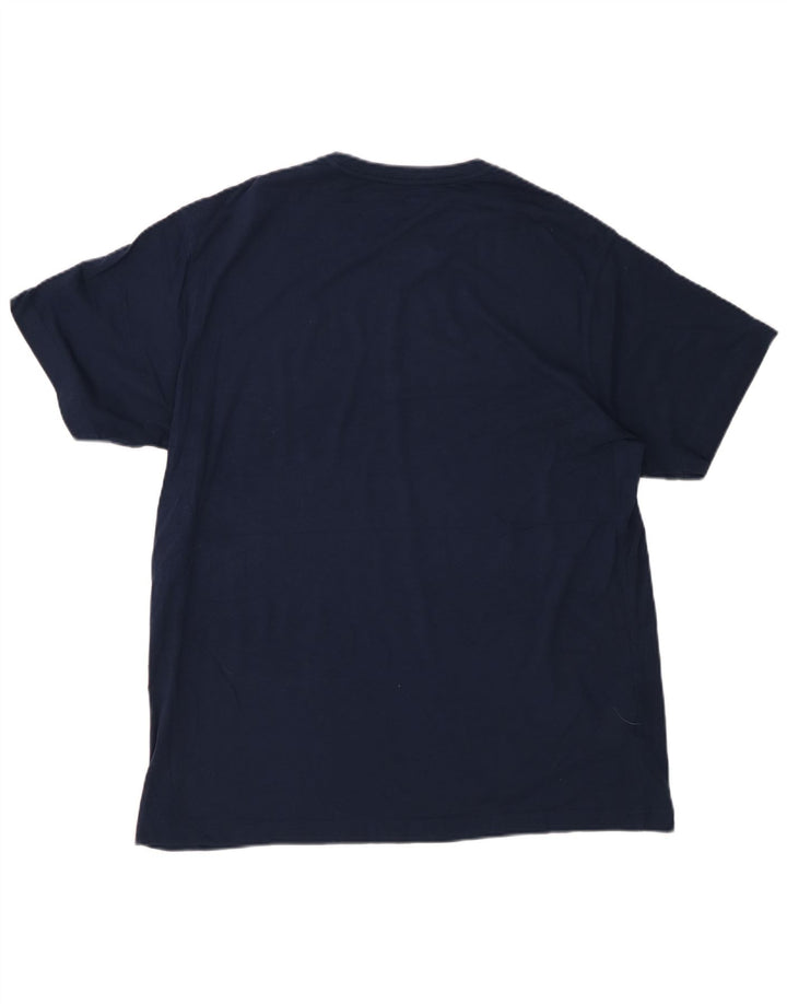 EDDIE BAUER Herre T-shirt Top Stor marineblå bomuld