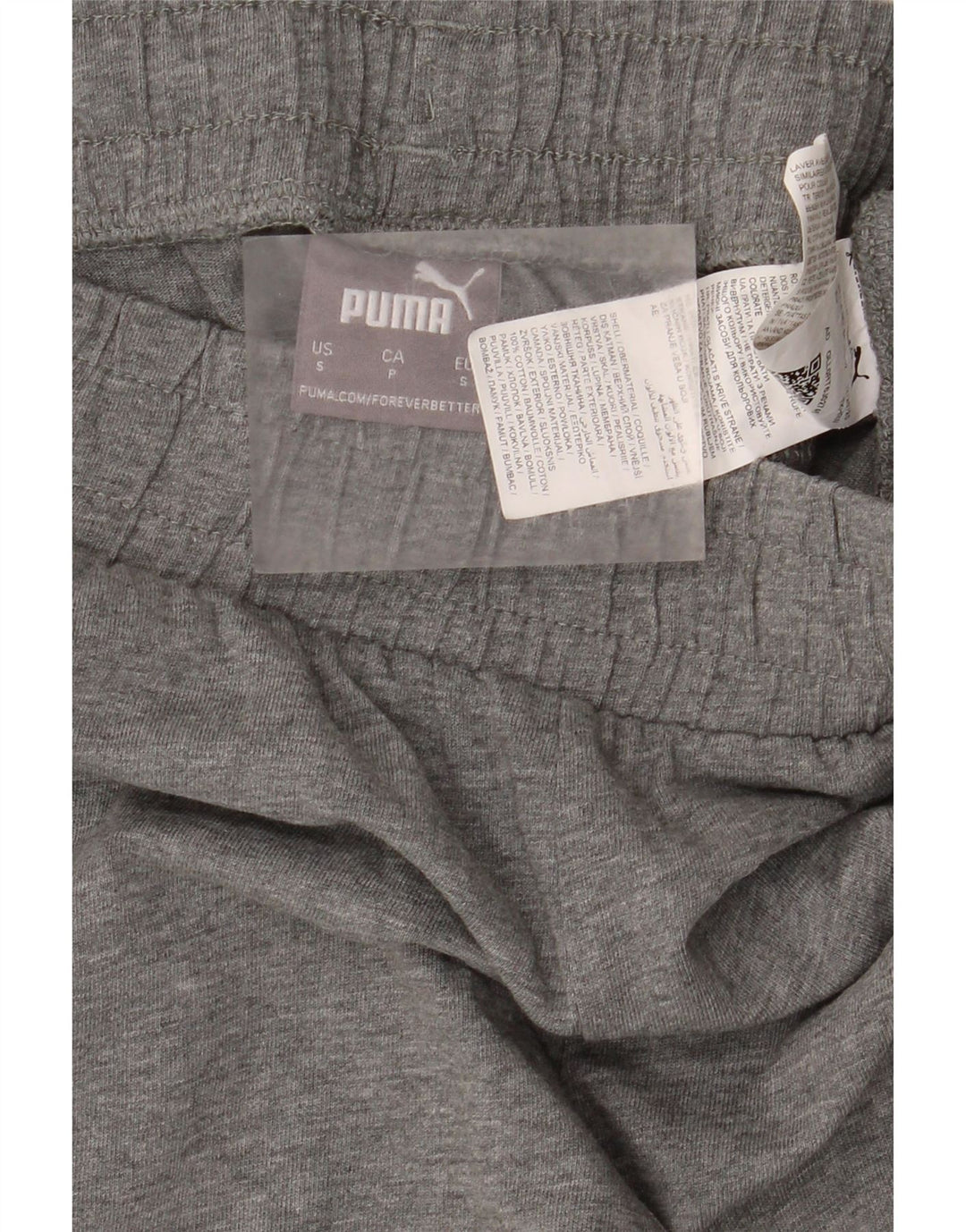 Puma Sportshorts til mænd, små grå flækkede bomuld