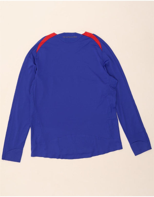 Adidas Herre Clima 365 Top Langærmet Stor Blå Colourblock Polyester