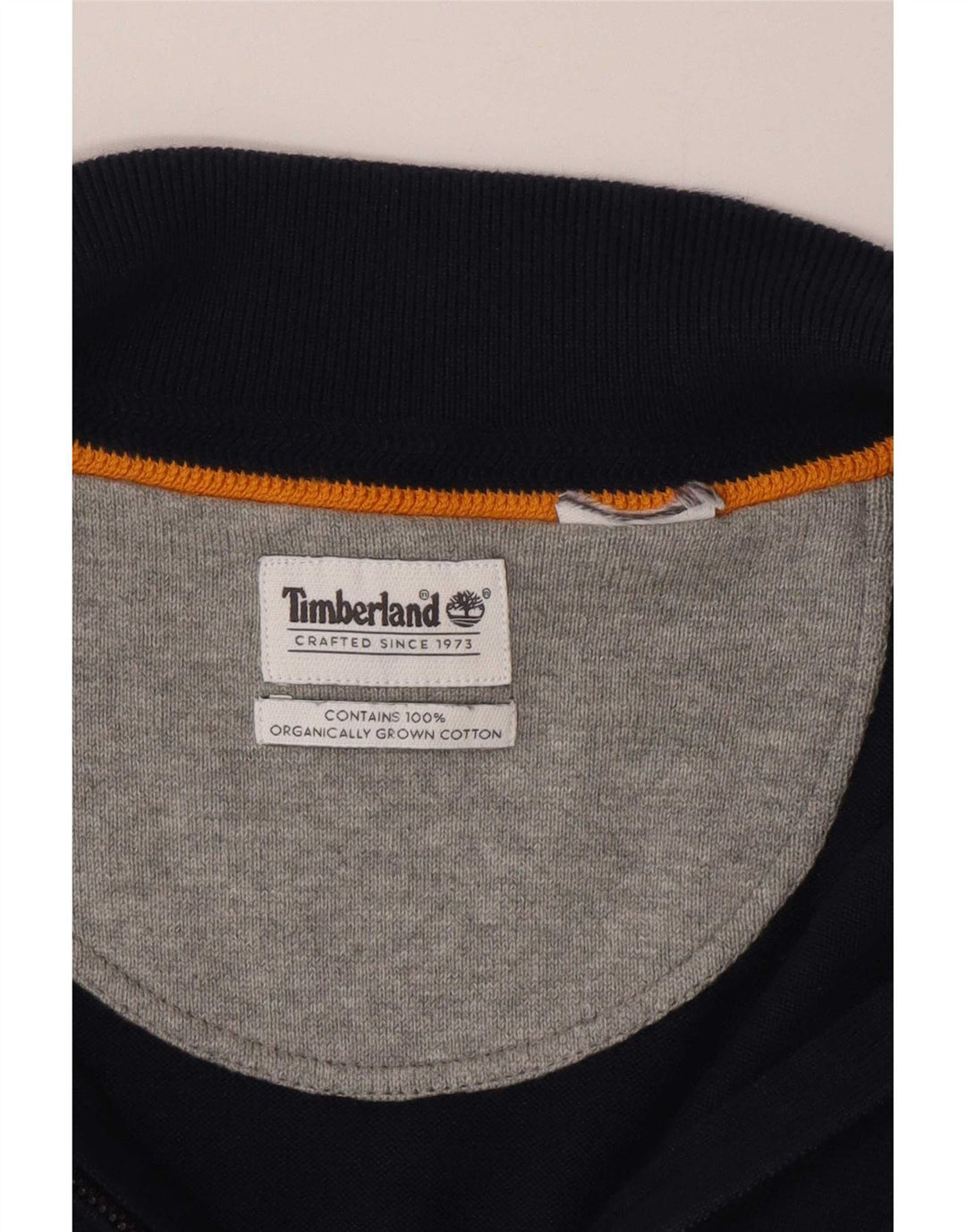 Timberland Herre cardigan sweater med fuld lynlås Stor marineblå bomuld