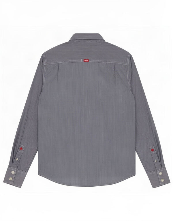 Superdry herreskjorte medium marineblå nålestribet bomuld