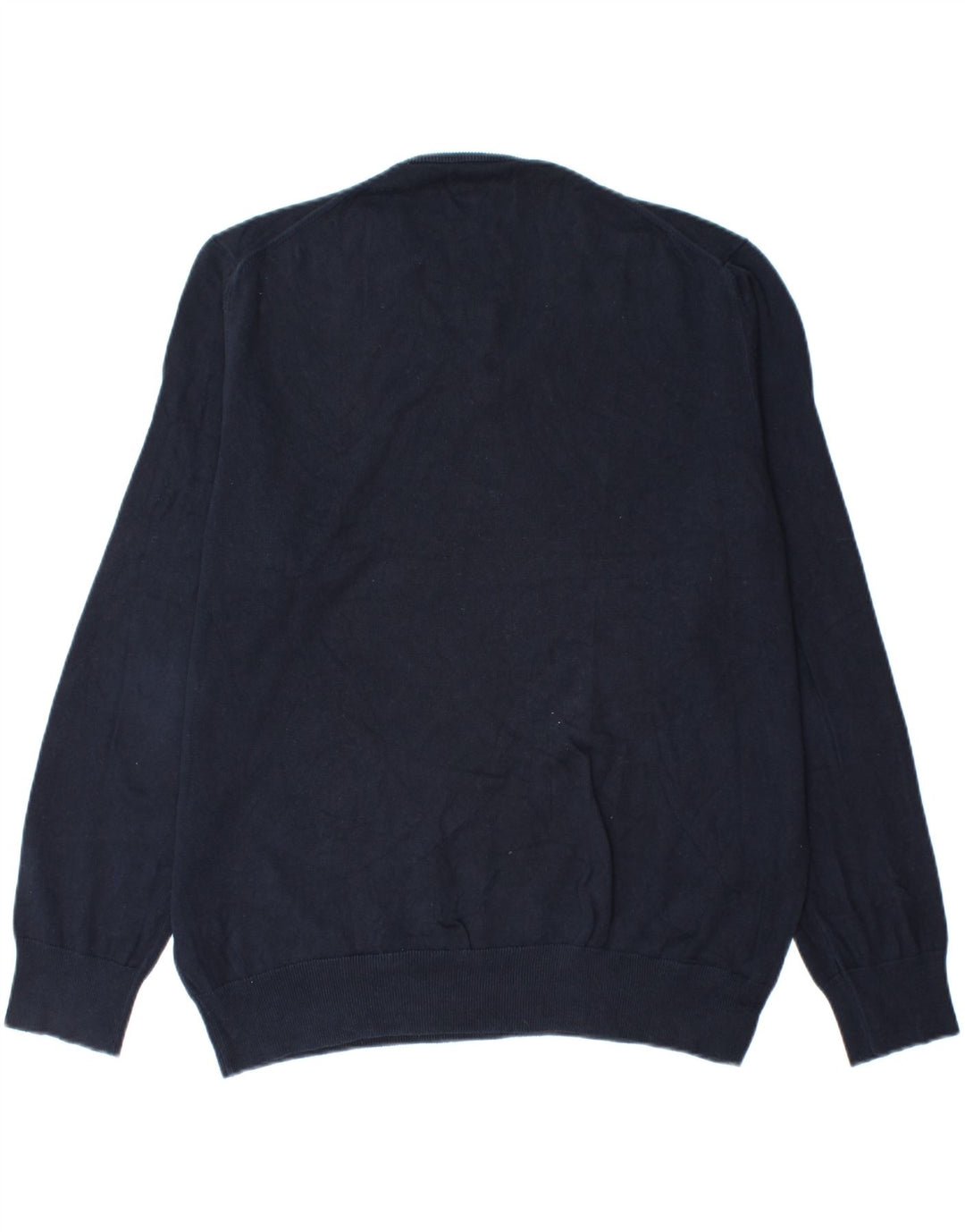 Marks & Spencer Herre V-hals sweater XL marineblå bomuld