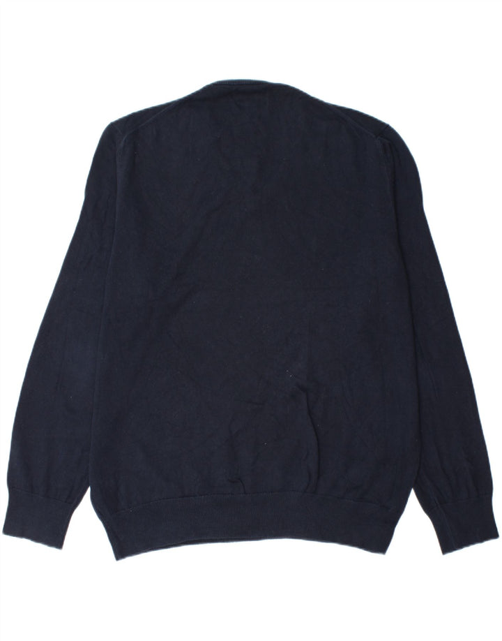 Marks & Spencer Herre V-hals sweater XL marineblå bomuld