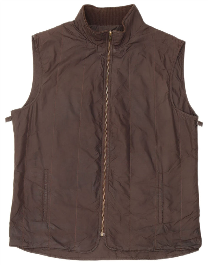 Massimo Dutti Herre Liner Gilet UK 42 XL Brun Polyester