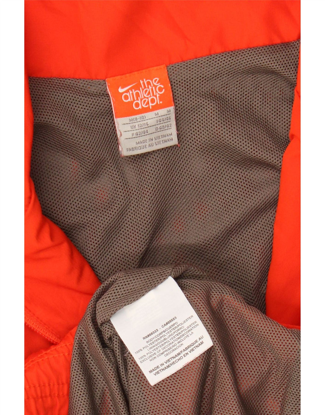 NIKE træningsdragt topjakke til kvinder UK 12/14 Medium Orange Polyester
