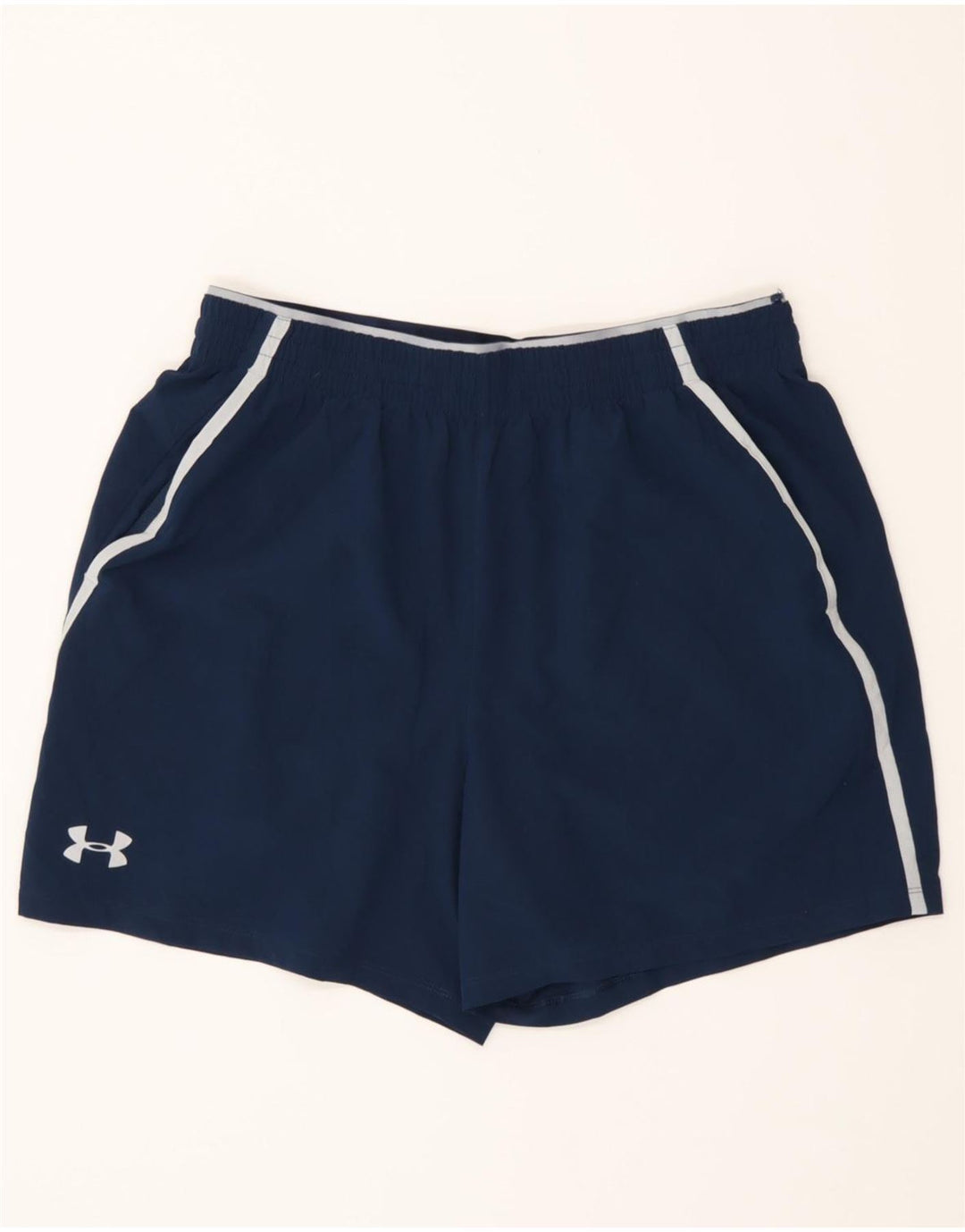 Under Armour Dame Sports Shorts UK 16 Large Navy Blue Polyester