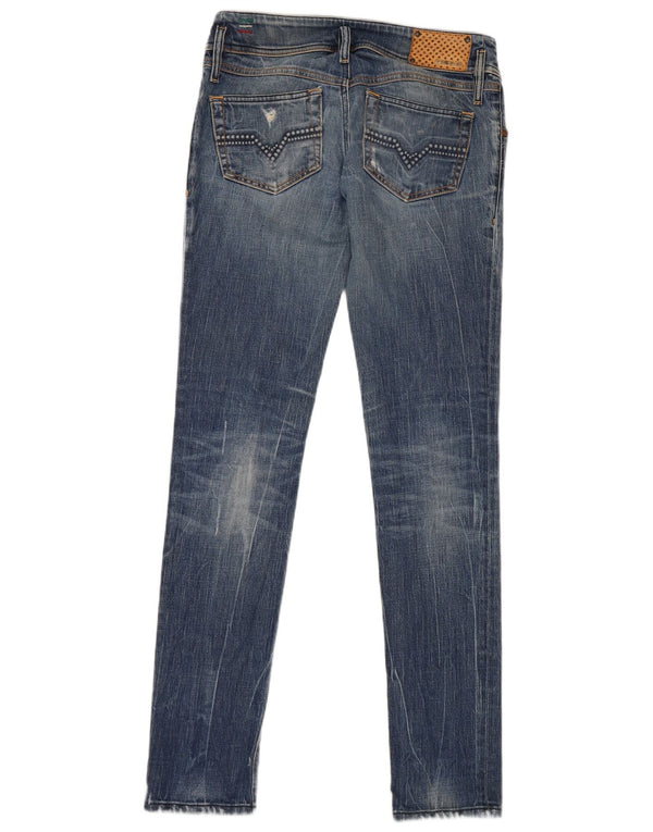 Diesel Dame Matic Skinny Jeans W27 L34 Blå Bomuld