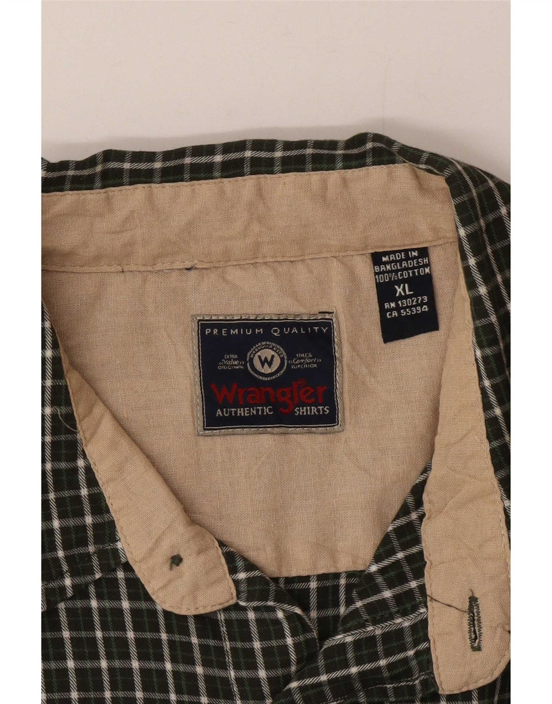 Wrangler Flanellskjorte til mænd XL grøn ternet