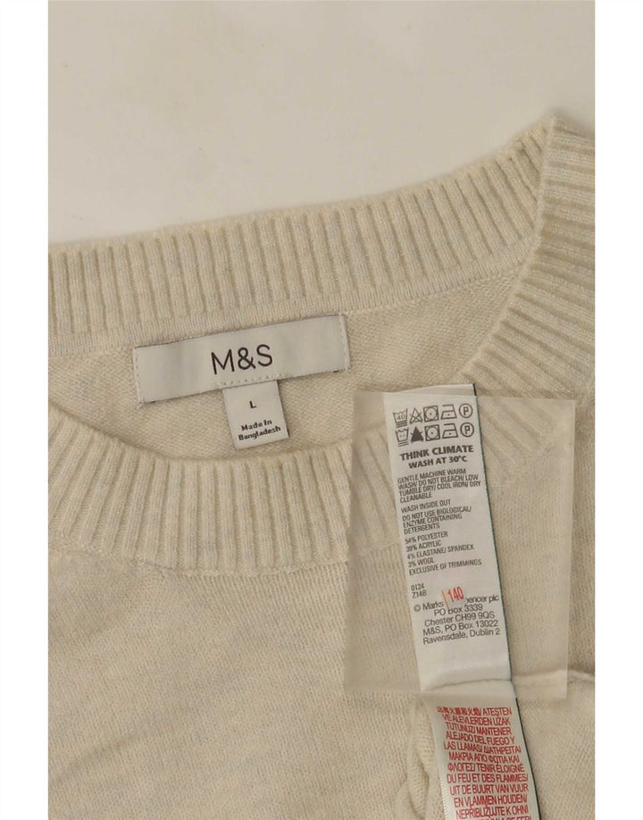 Marks & Spencer Dame Vest Tank Top UK 16 Large Off White Flecked