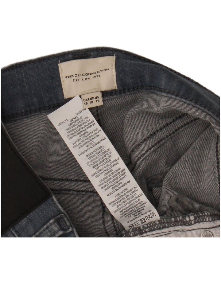 FRANSK FORBINDELSE Dame Slim Jeans UK 16 Large W32 L29 Blå Bomuld