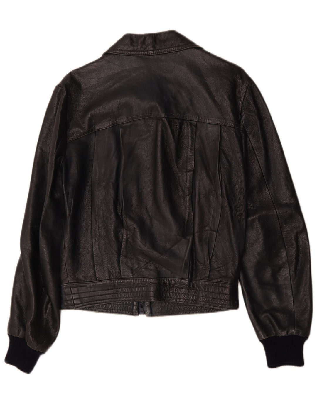 Vintage læderjakke til kvinder IT 52 2XL Marineblå