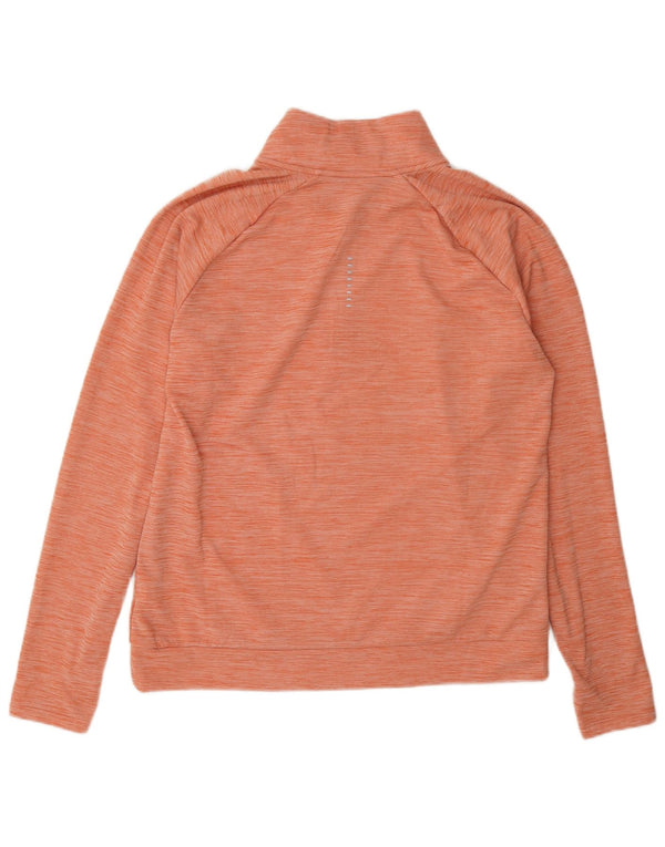 Nike Dame Dri Fit Sweatshirt med lynlås i DK 14 Medium Orange Flecked