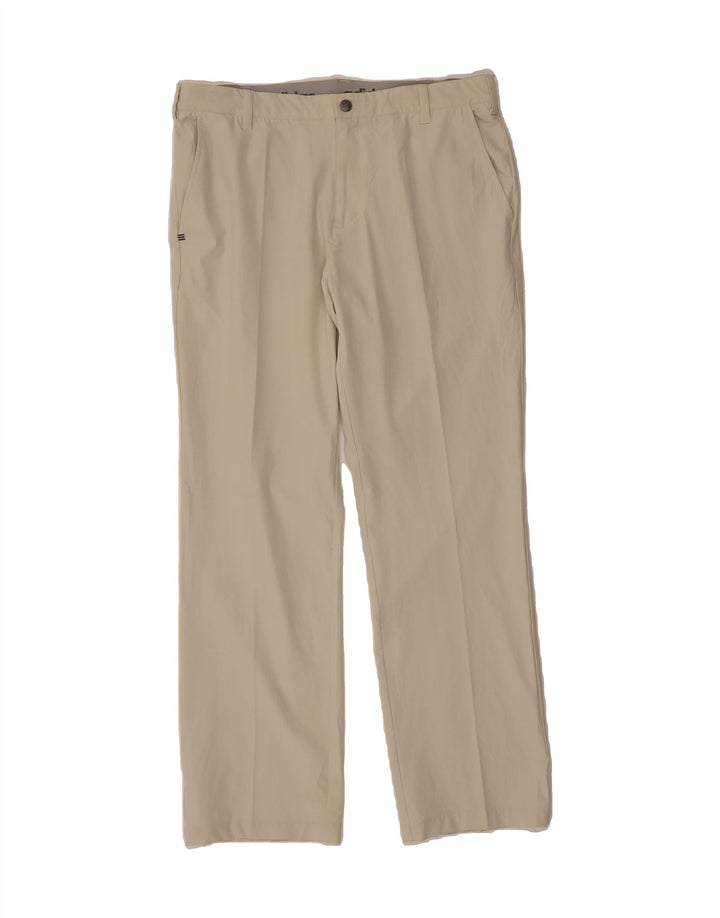 ADIDAS Mens Straight Chino Trousers W36 L32 Grey Polyester Vintage Adidas and Second-Hand Adidas from Messina Hembry 