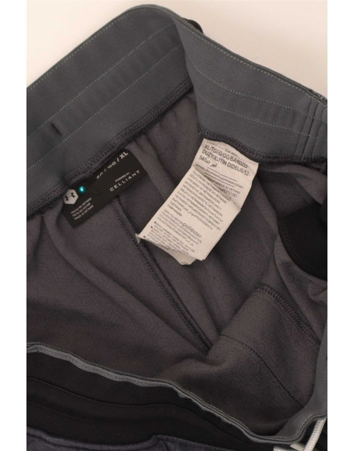 Under Armour Herre grafiske sportsshorts XL Grå Colourblock Polyester