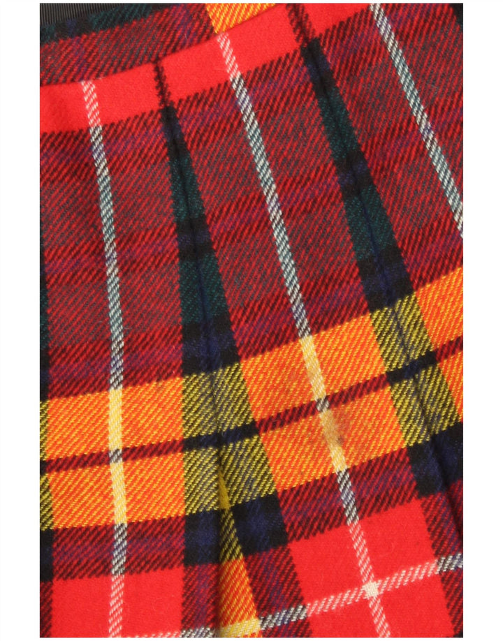 Vintage kvindekniv plisseret nederdel W26 Lille flerfarvet plaid