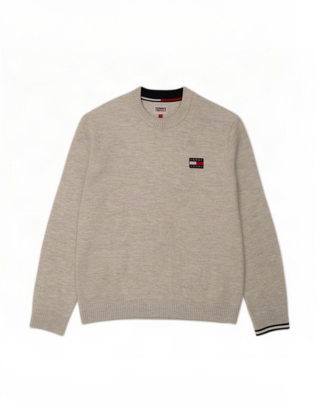 Tommy Hilfiger Herre Crew Neck Jumper Sweater Medium Grå Akryl