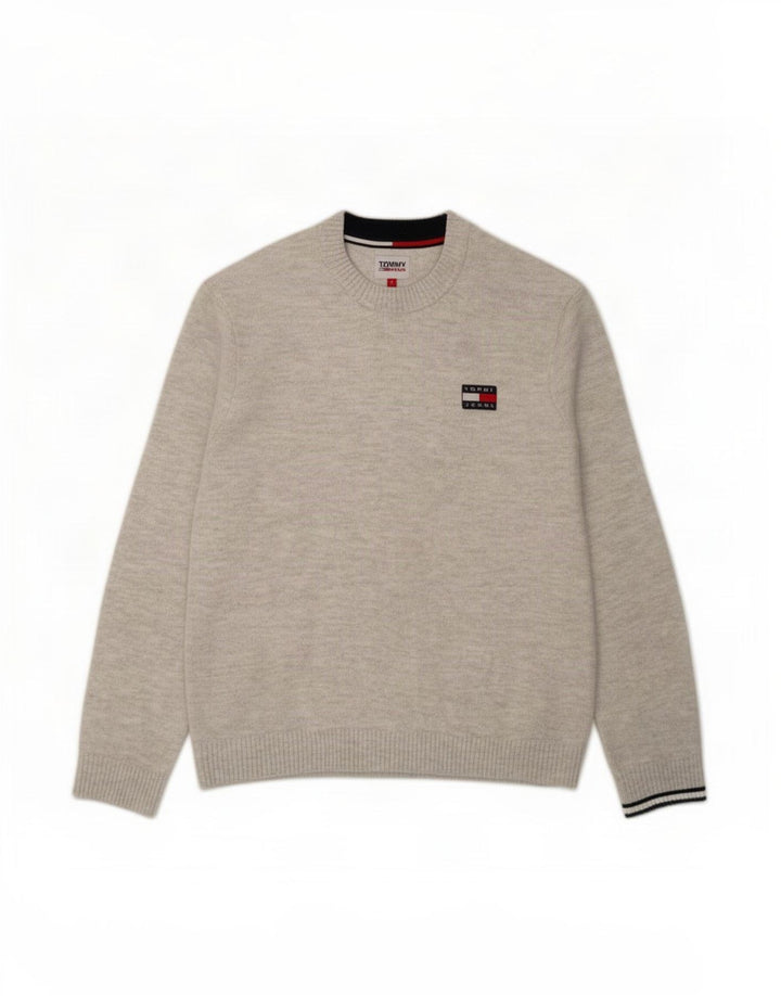 Tommy Hilfiger Herre Crew Neck Jumper Sweater Medium Grå Akryl