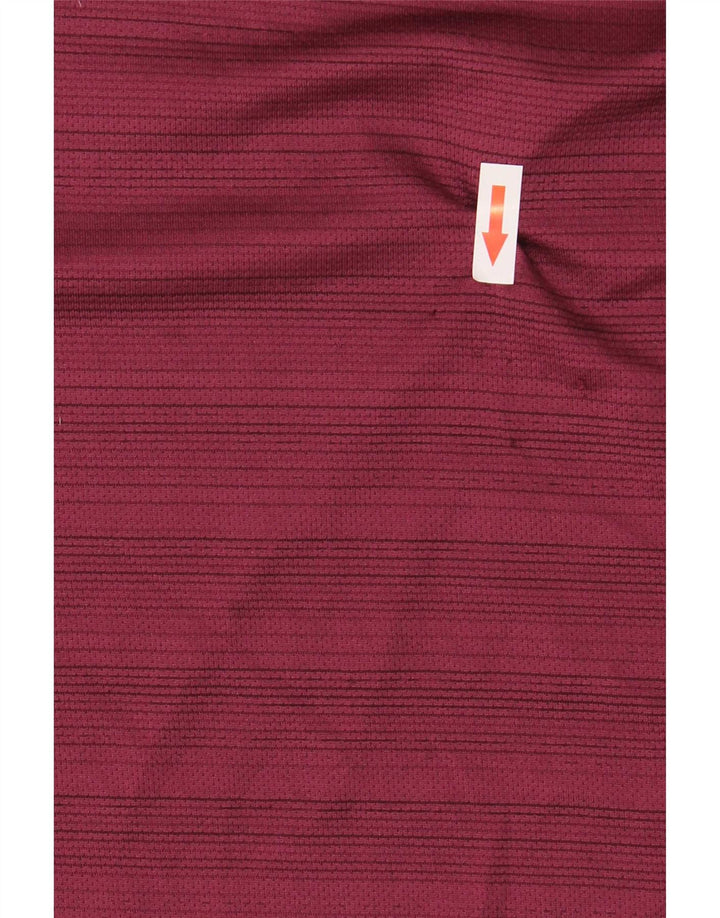Nike Herre Dri Fit T-shirt Top Stor Bourgogne stribet polyester