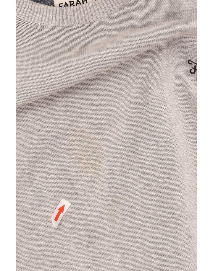 Farah Herre Boat Neck Jumper Sweater 2XL Grå Bomuld