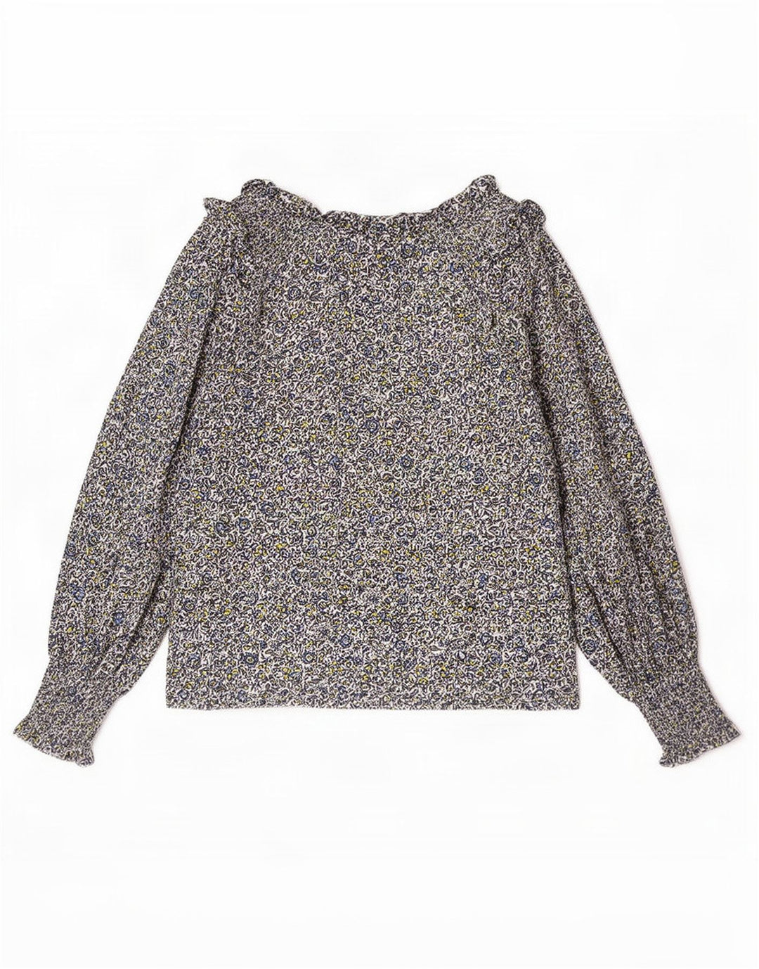 Boden Dame Langærmet Bluse Top UK 12 Medium Multicolored Floral