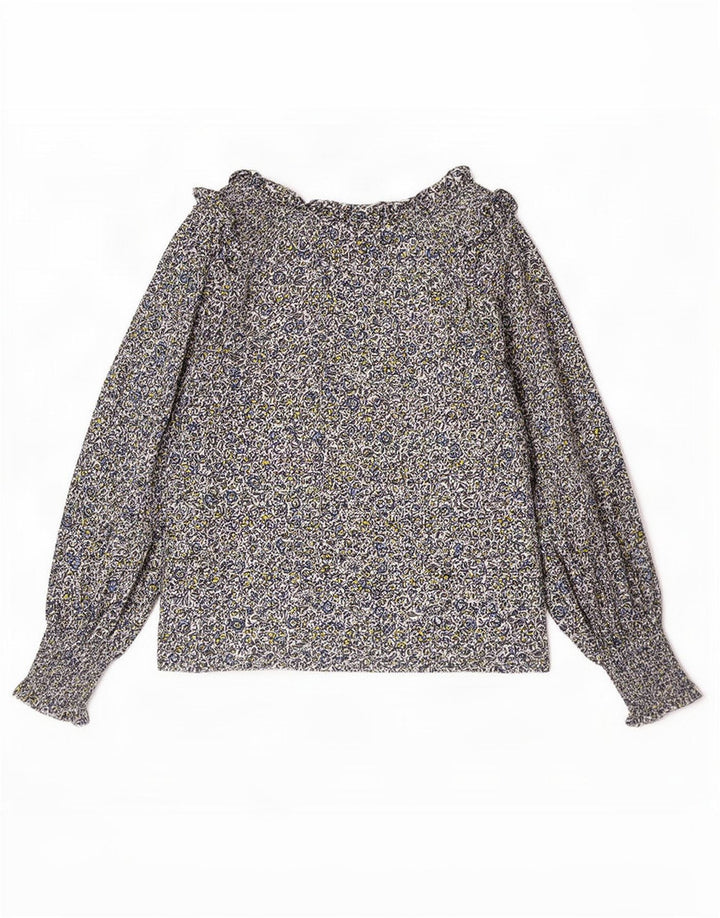 Boden Dame Langærmet Bluse Top UK 12 Medium Multicolored Floral