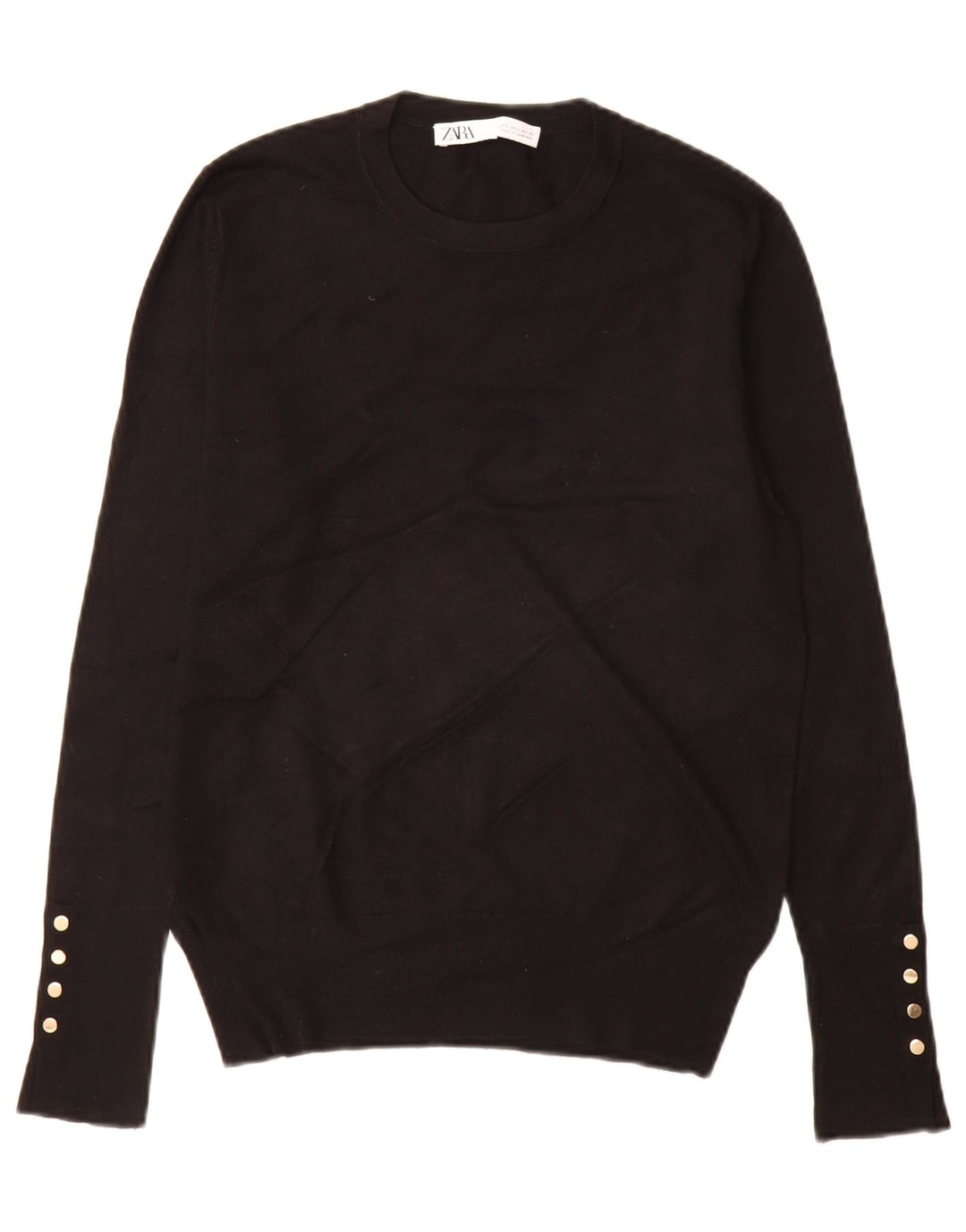 Zara Dame Jumper Sweater UK 14 Stor Sort