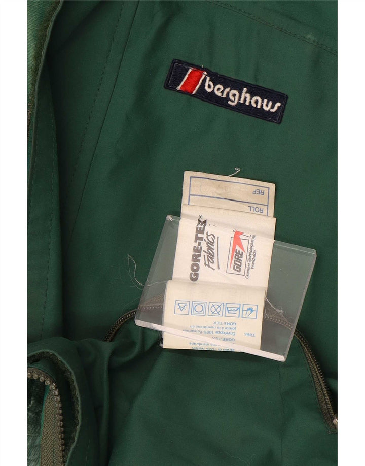 Berghaus Regnfrakke med hætte til mænd UK 38 Medium Green Nylon
