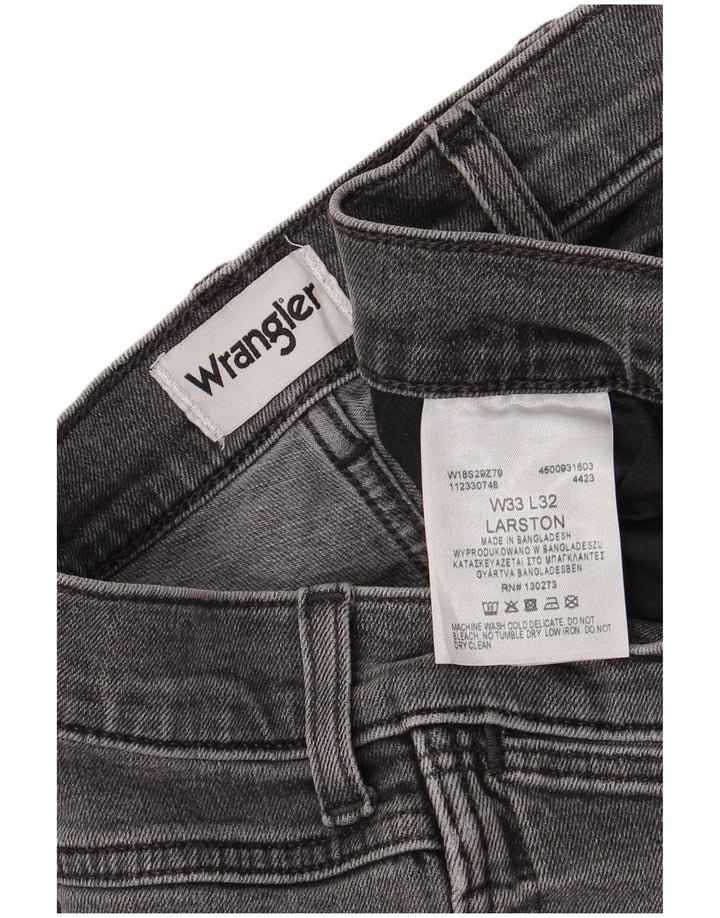 WRANGLER Herre Larston Slim Jeans W33 L27 Grå Bomuld