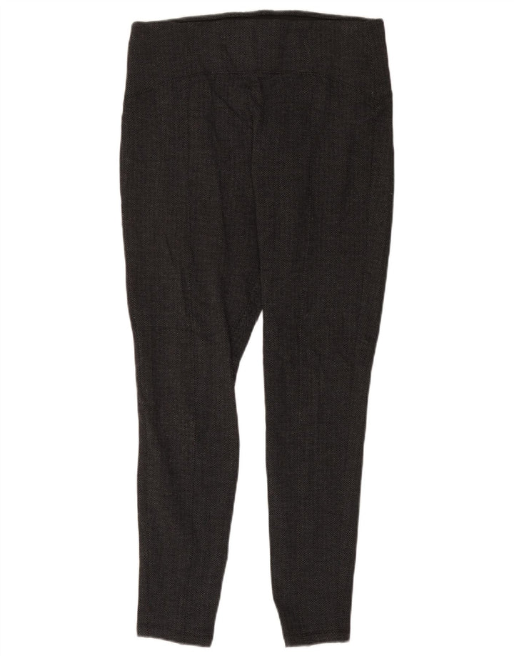 Marks & Spencer Womens Leggings UK 14 Large Black Herringbone Viscose